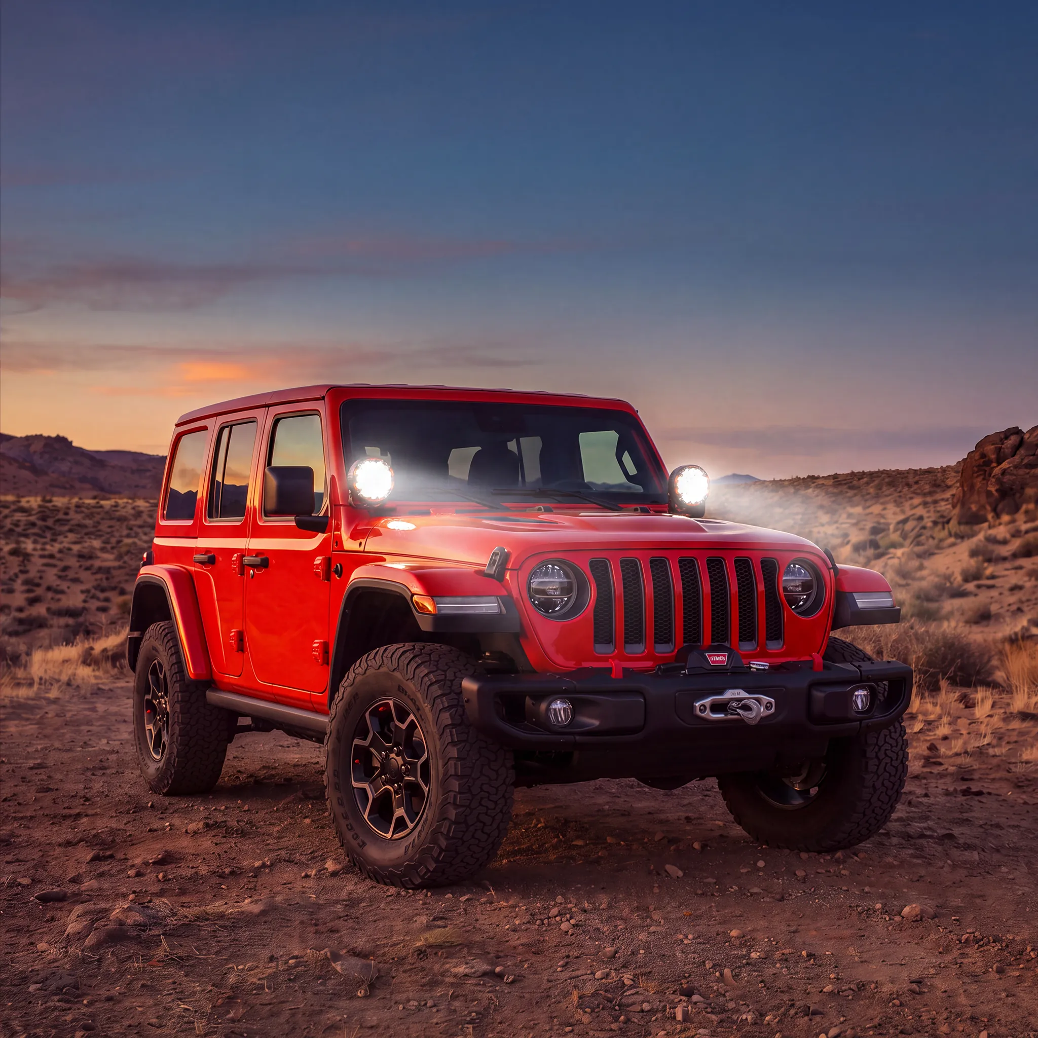 7&Prime; Driving Light — installed on the vehicle