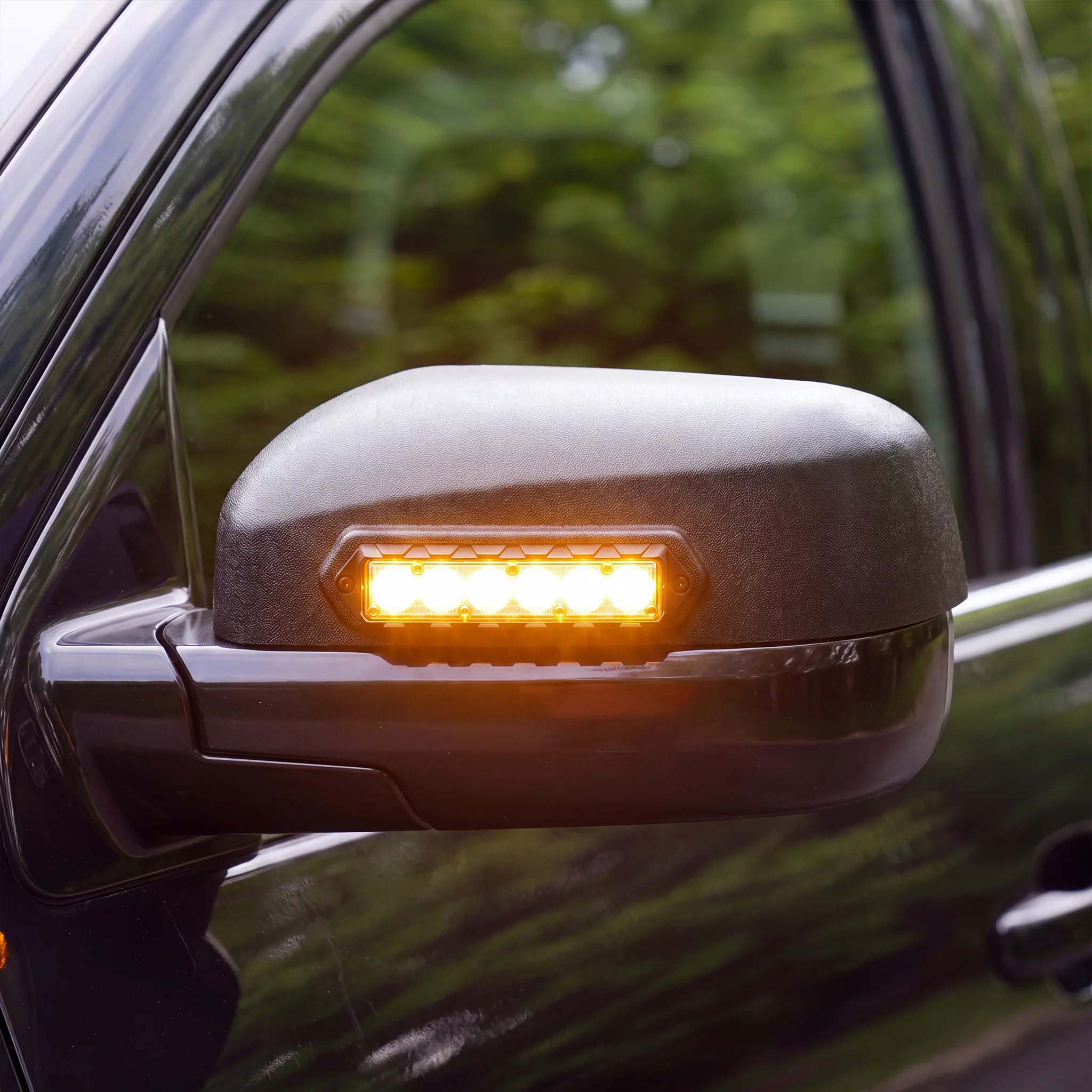 Fusion Mirror Mount — installed on the vehicle