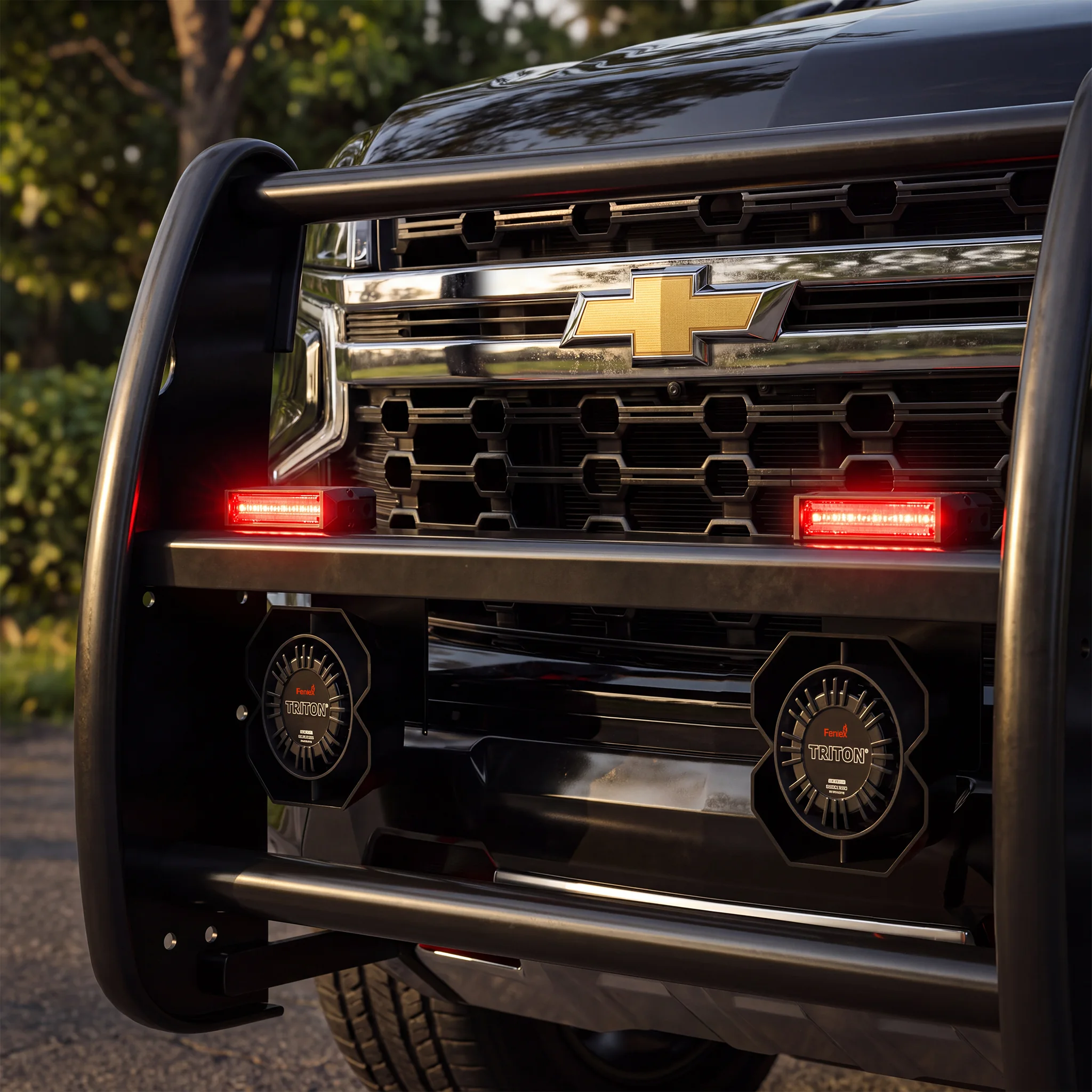 Q 100 Stick — installed on the vehicle