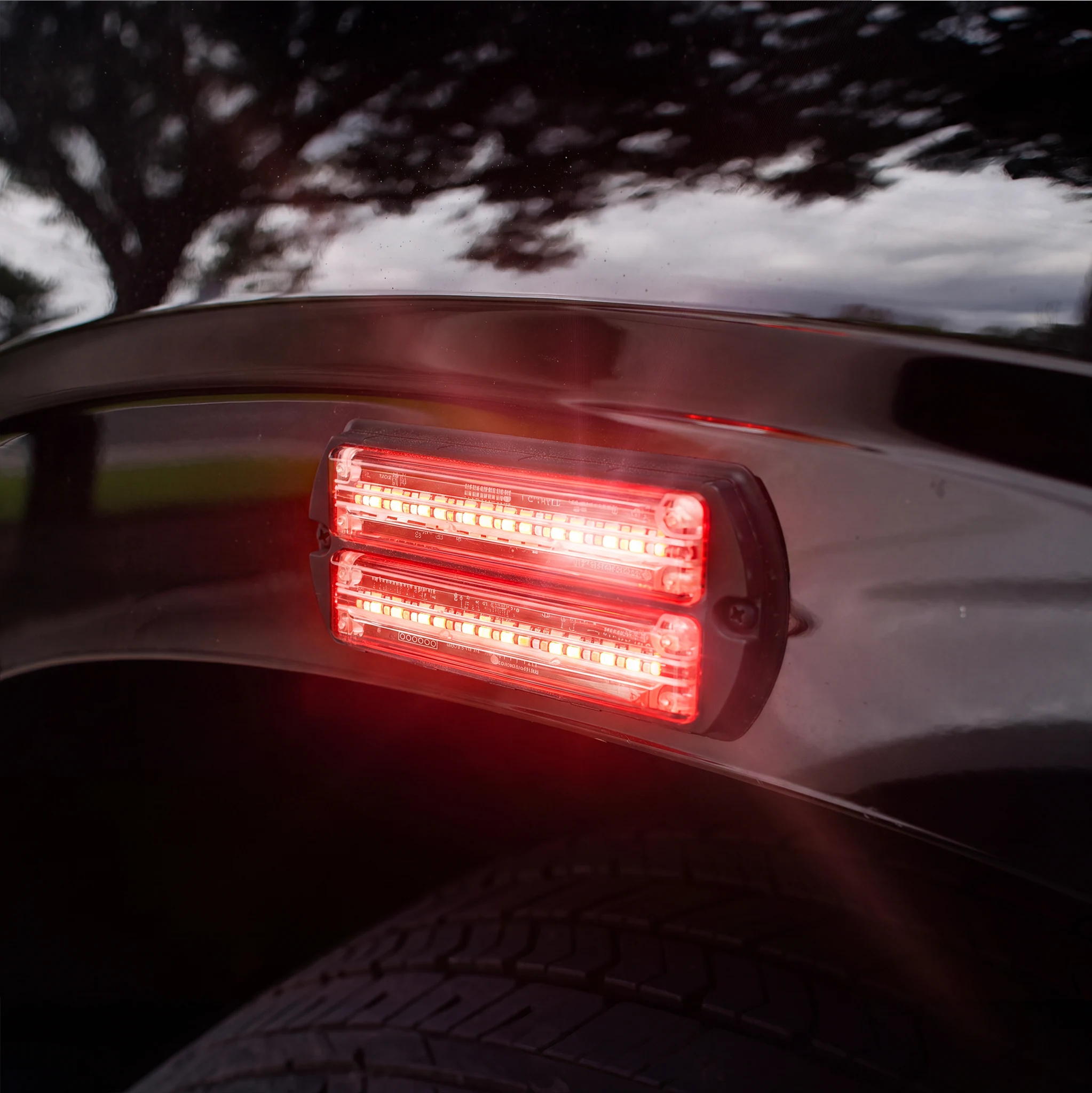 Q Flat-Dual Surface Mount — installed on the vehicle