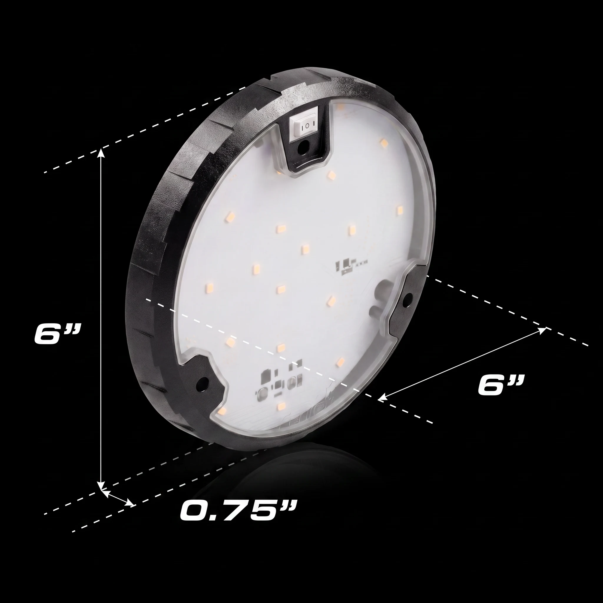 6&Prime; Compartment Light — dimensions