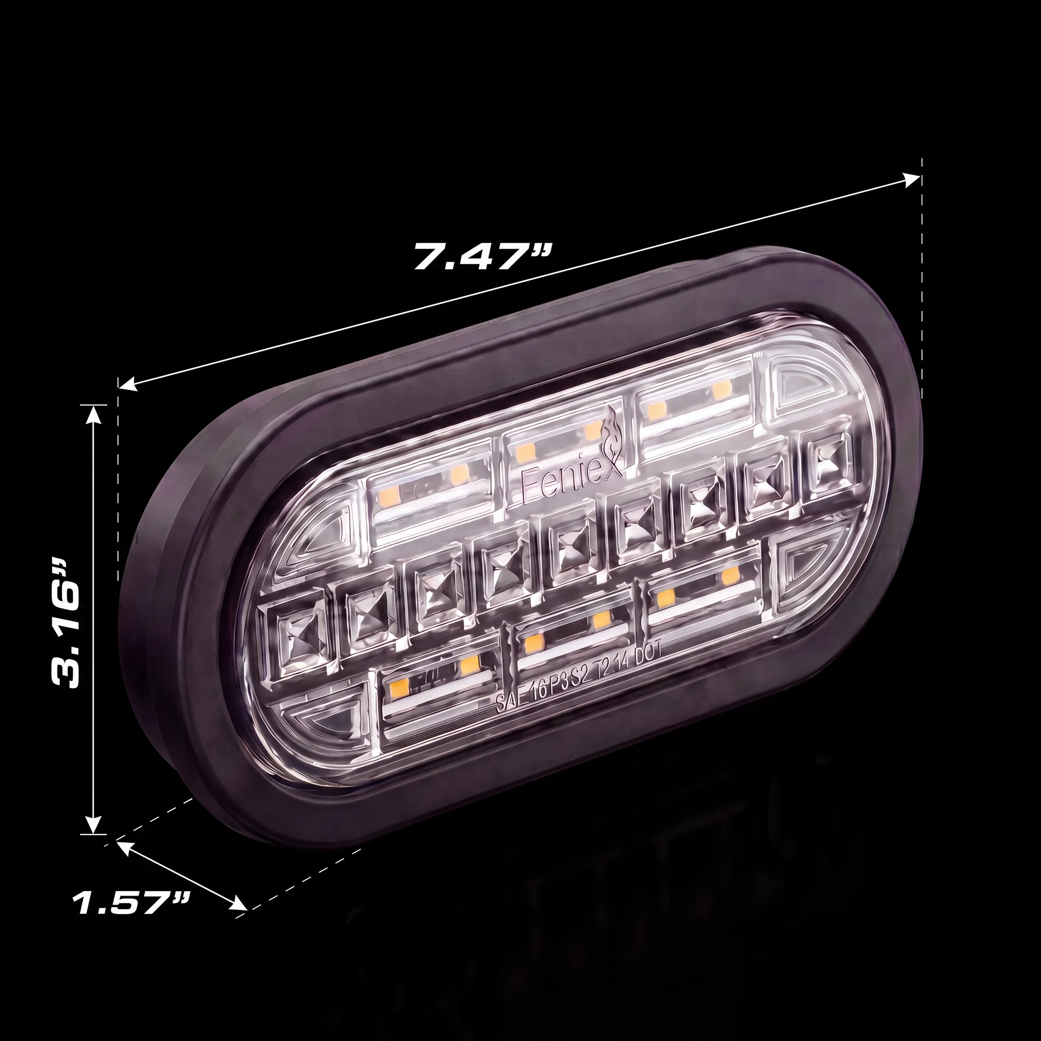 6&Prime; Oval STTR — dimensions
