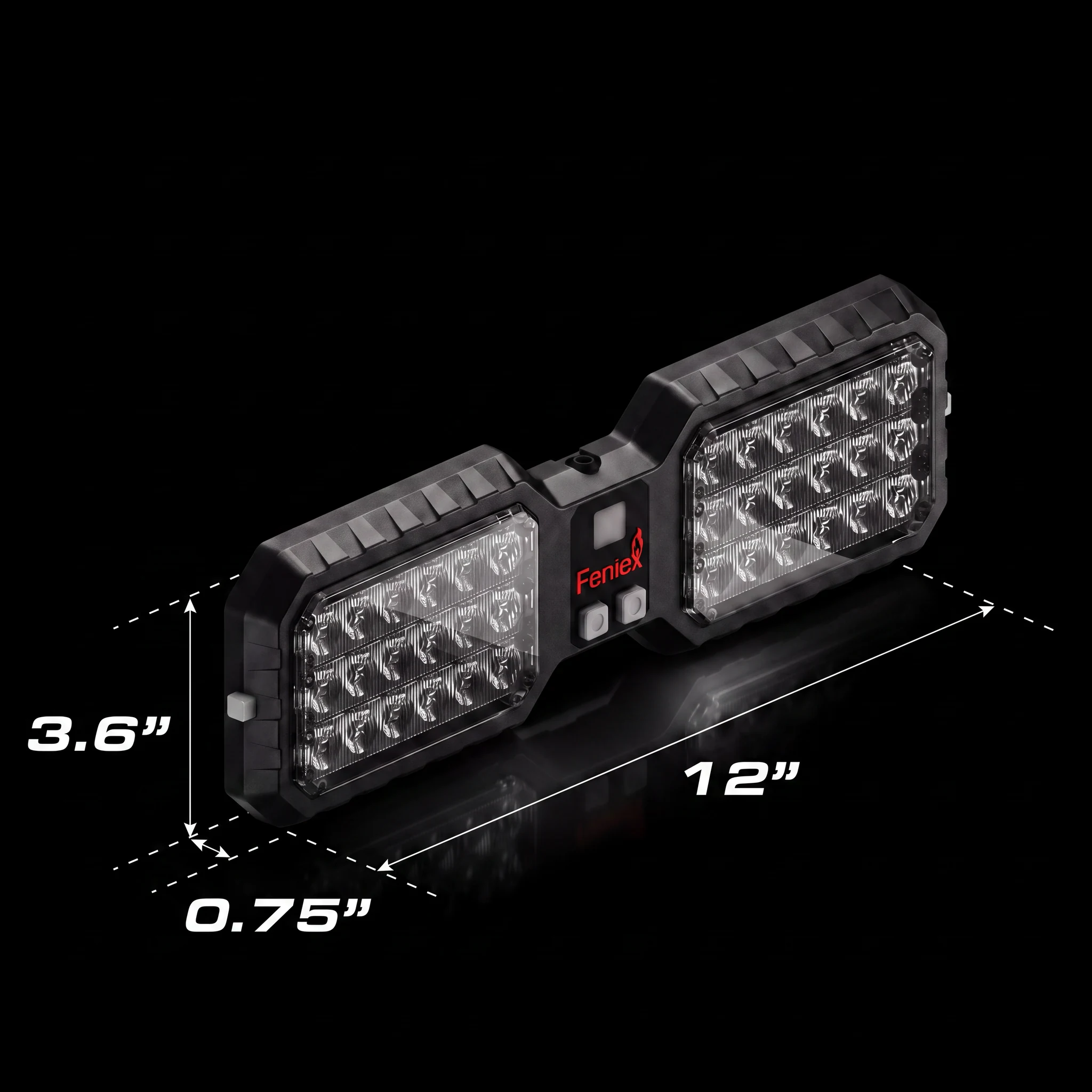 Interior Visor Light — dimensions