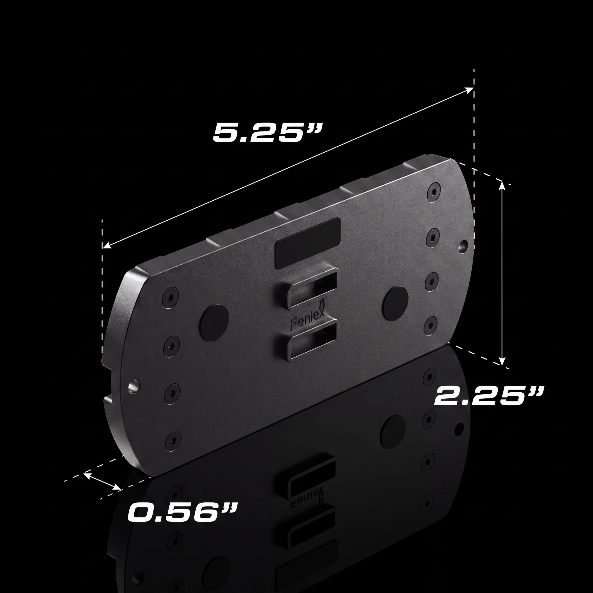 Q Flat-Dual Surface Mount — dimensions