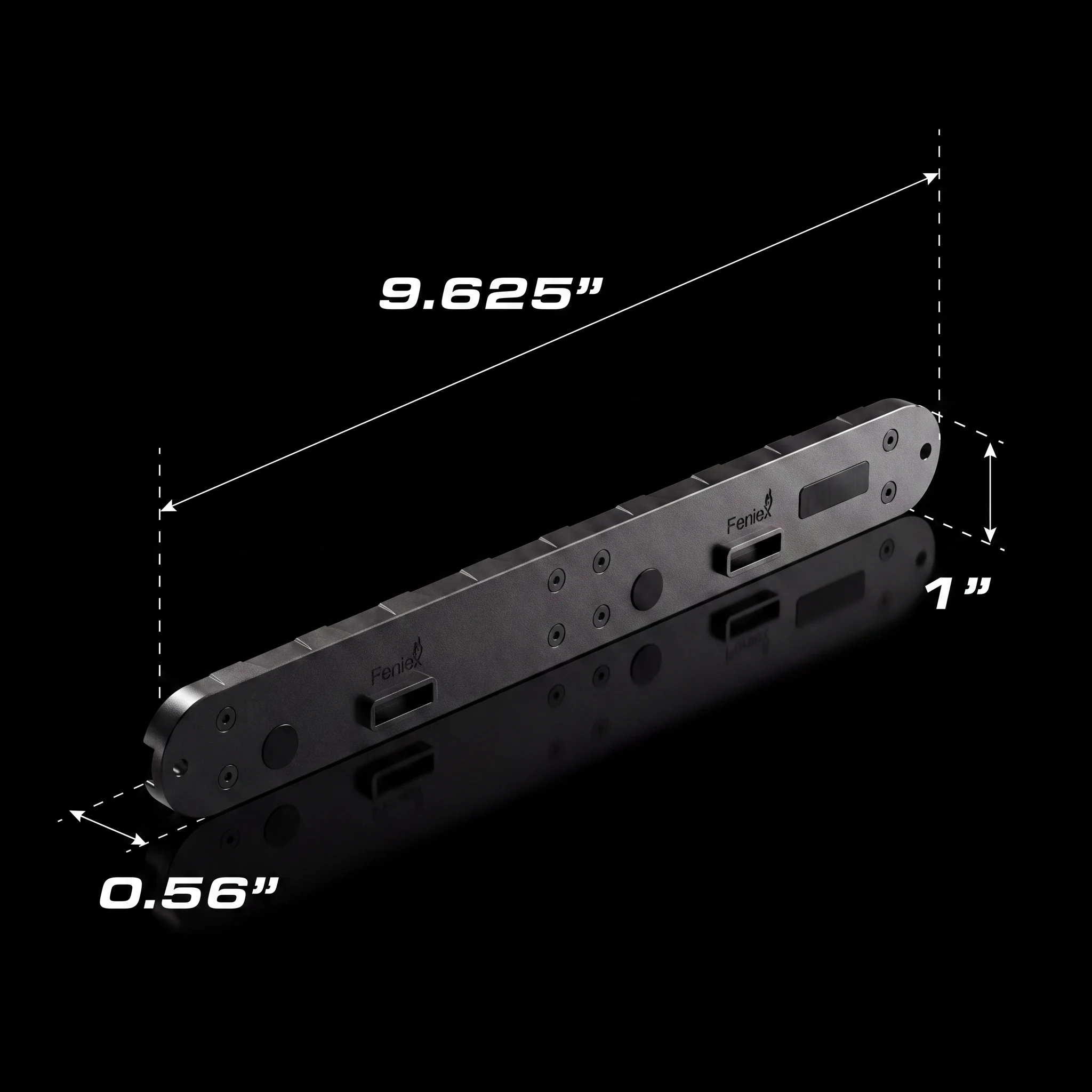 Q Flat-Wide Surface Mount — dimensions
