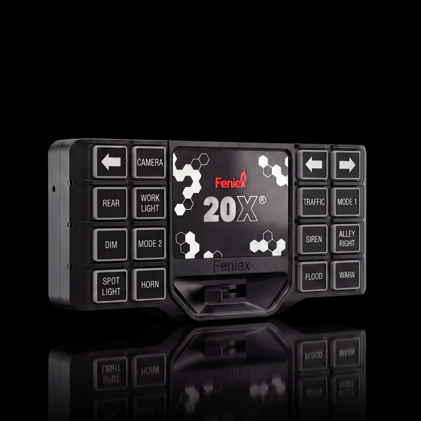 Feniex 20X Controller on the black stage