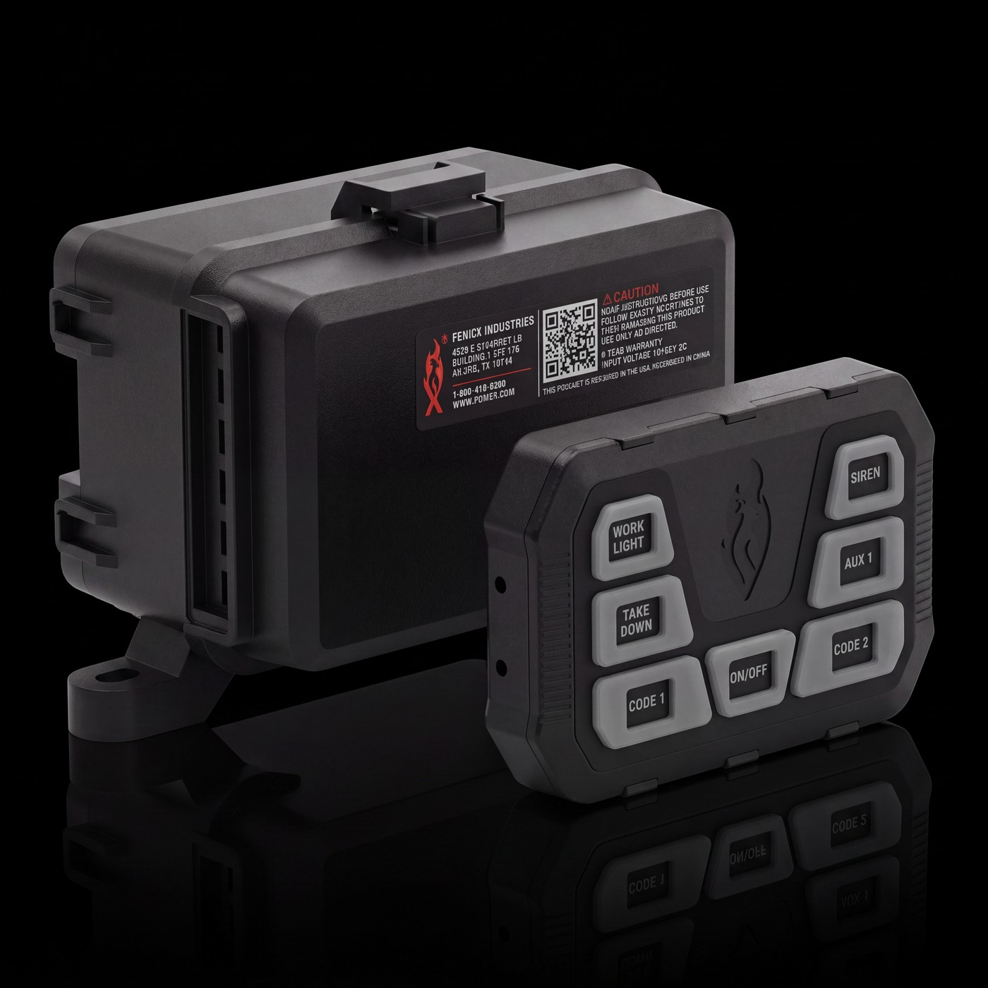 Feniex 4200 Mini High Current on the black stage