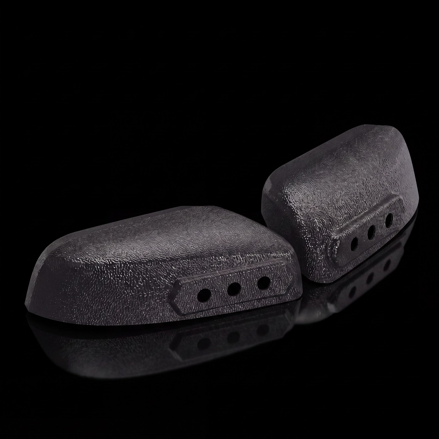 Feniex Mirror Mount Brackets on the black stage