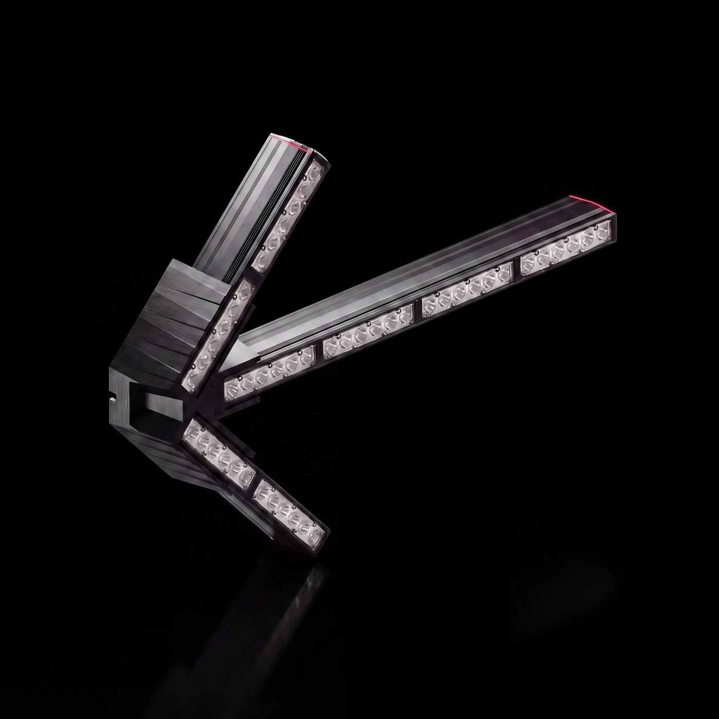 Feniex Fusion Split Arrow on the black stage