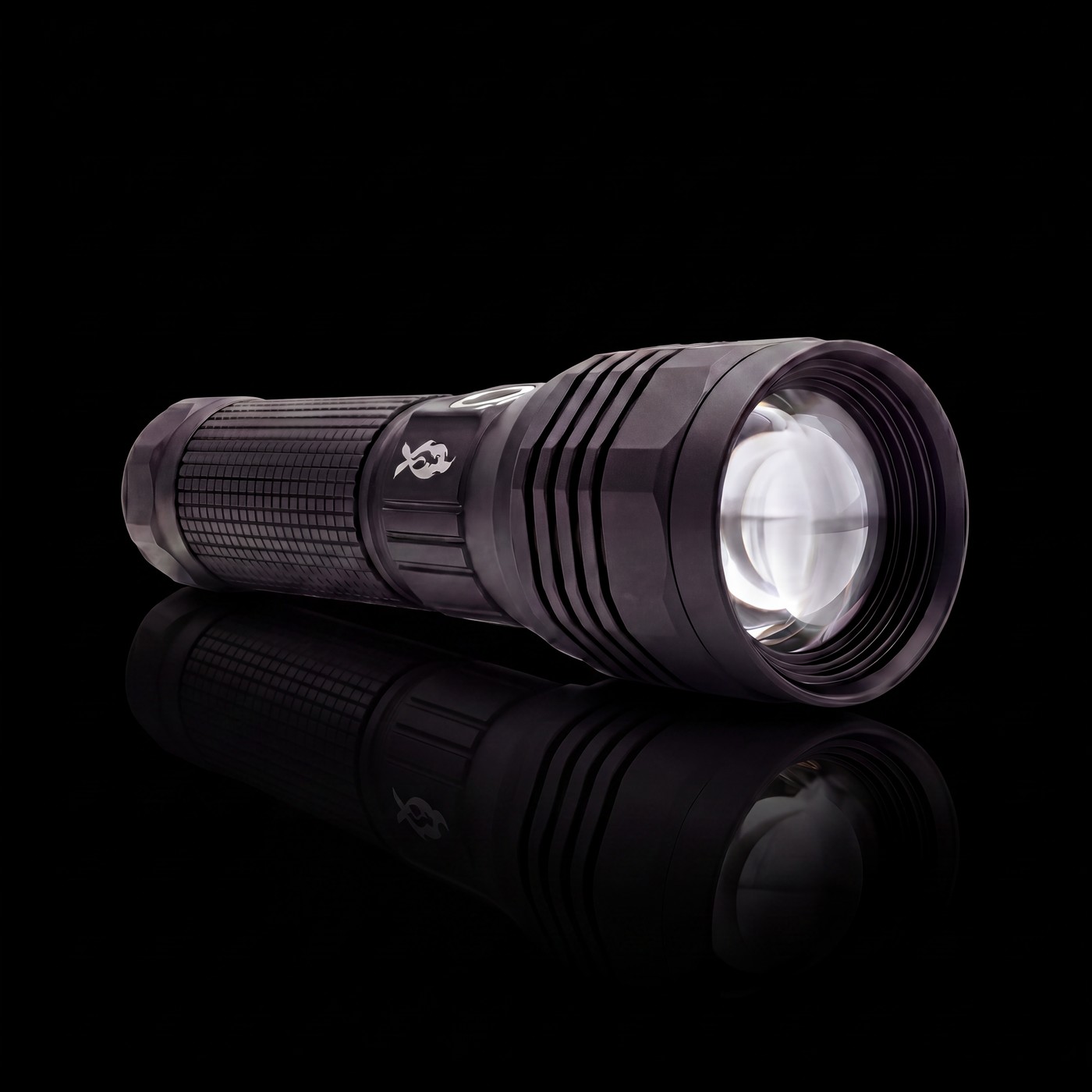 Feniex Guardian Flashlight on the black stage