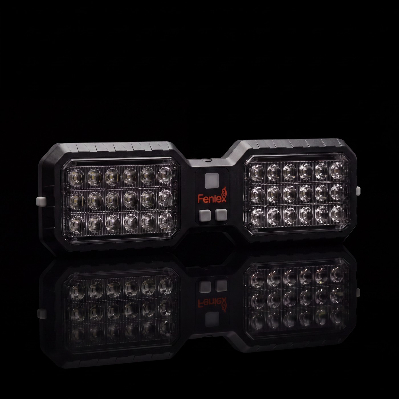 Feniex Interior Visor Light on the black stage