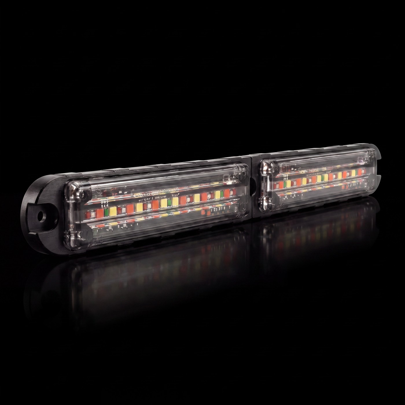Feniex Q Flat-Wide Surface Mount on the black stage