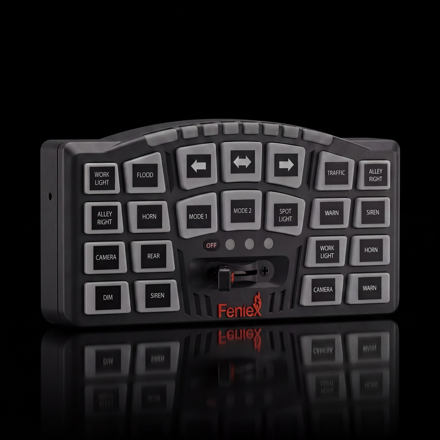 Feniex SynQ-S on the black stage