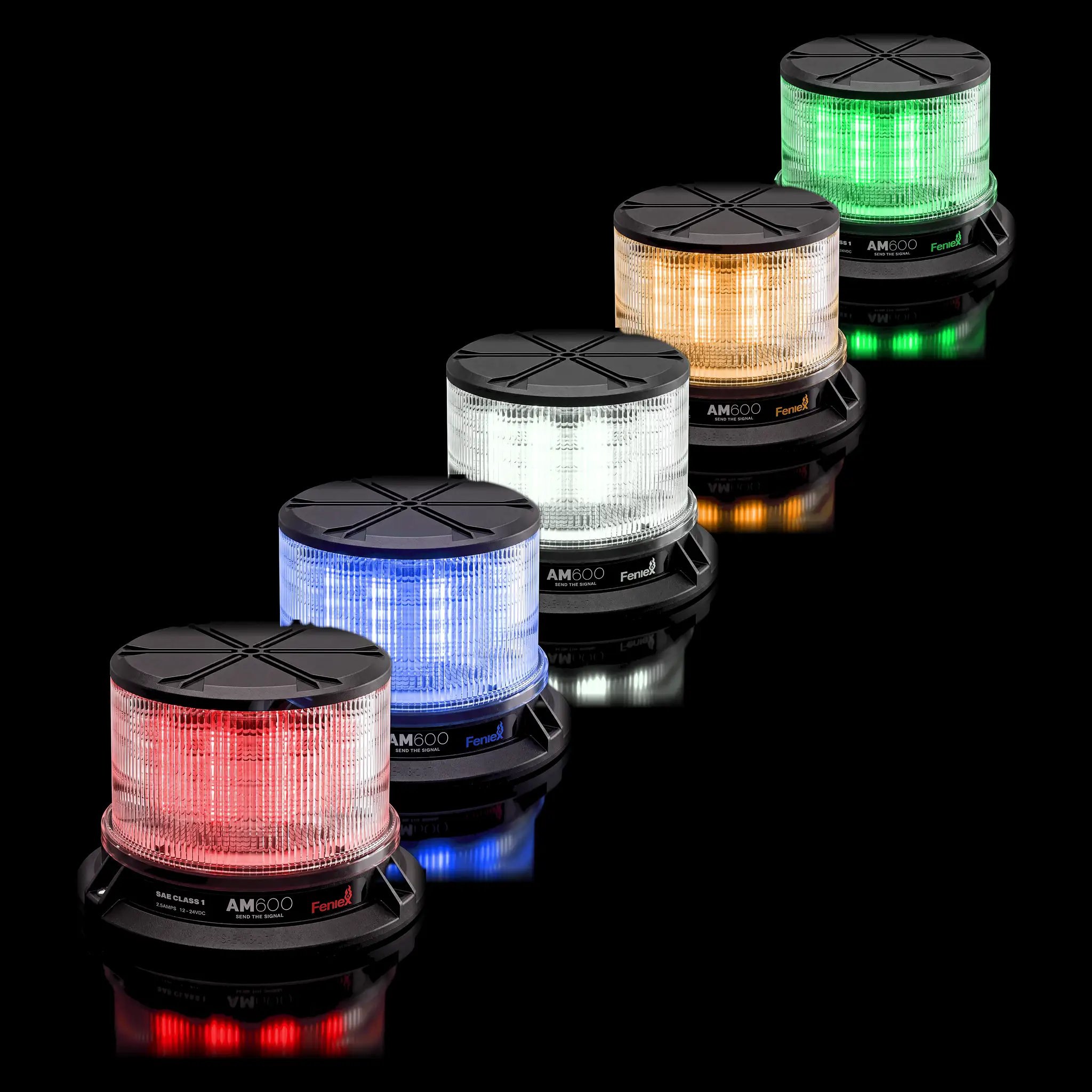 Beacon AM600 — lit, all five colors