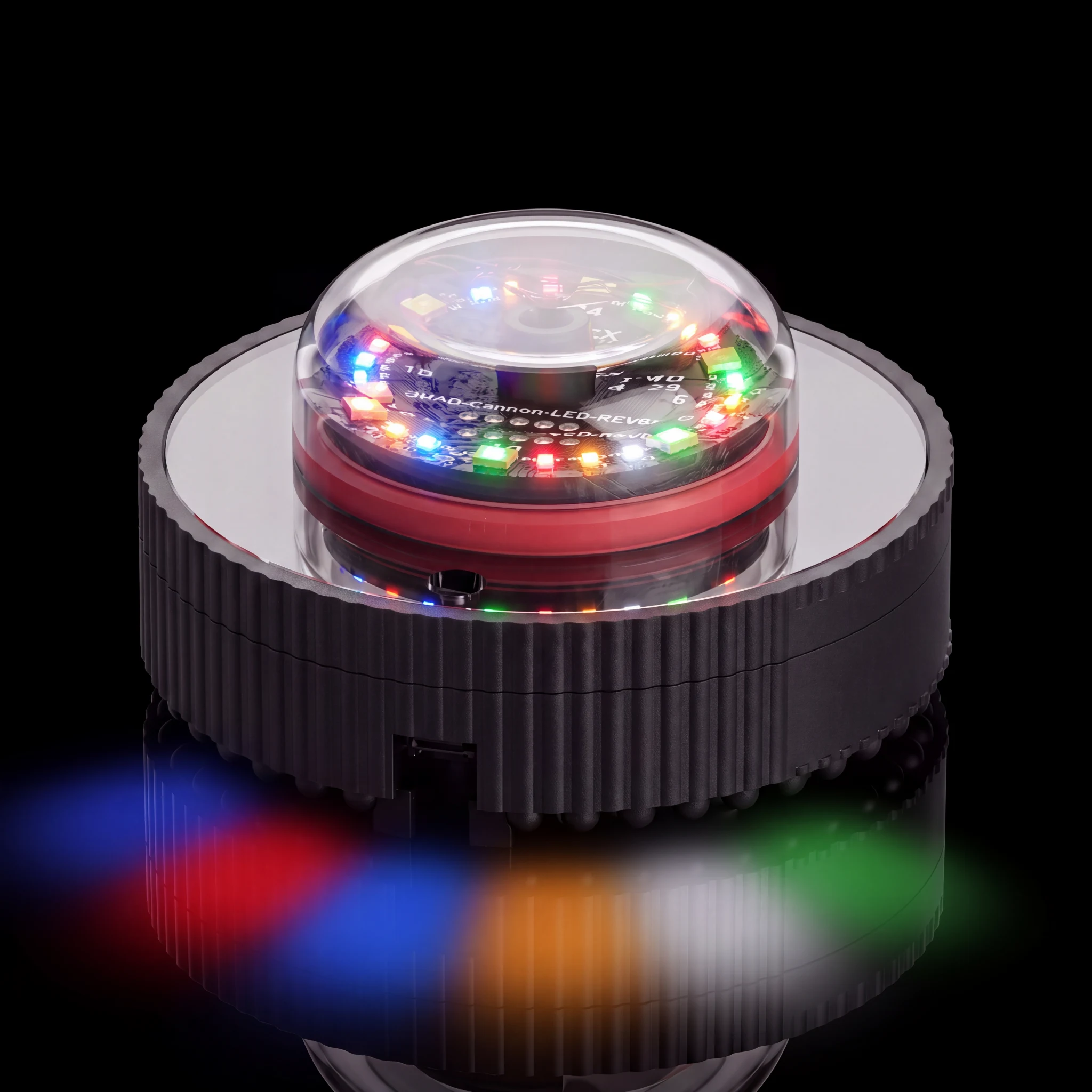 Cannon-S — lit, all five colors