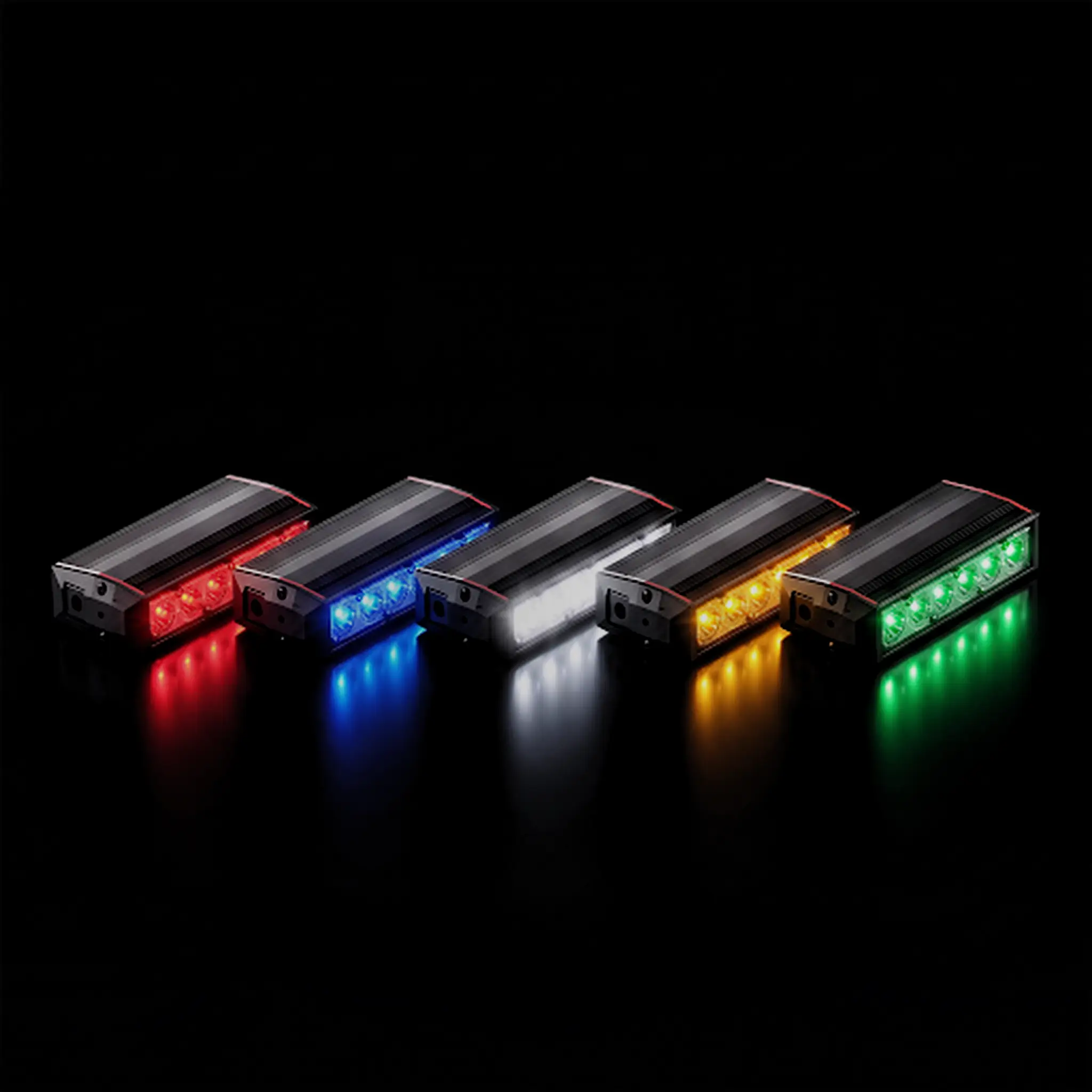 Fusion 100 — lit, all five colors