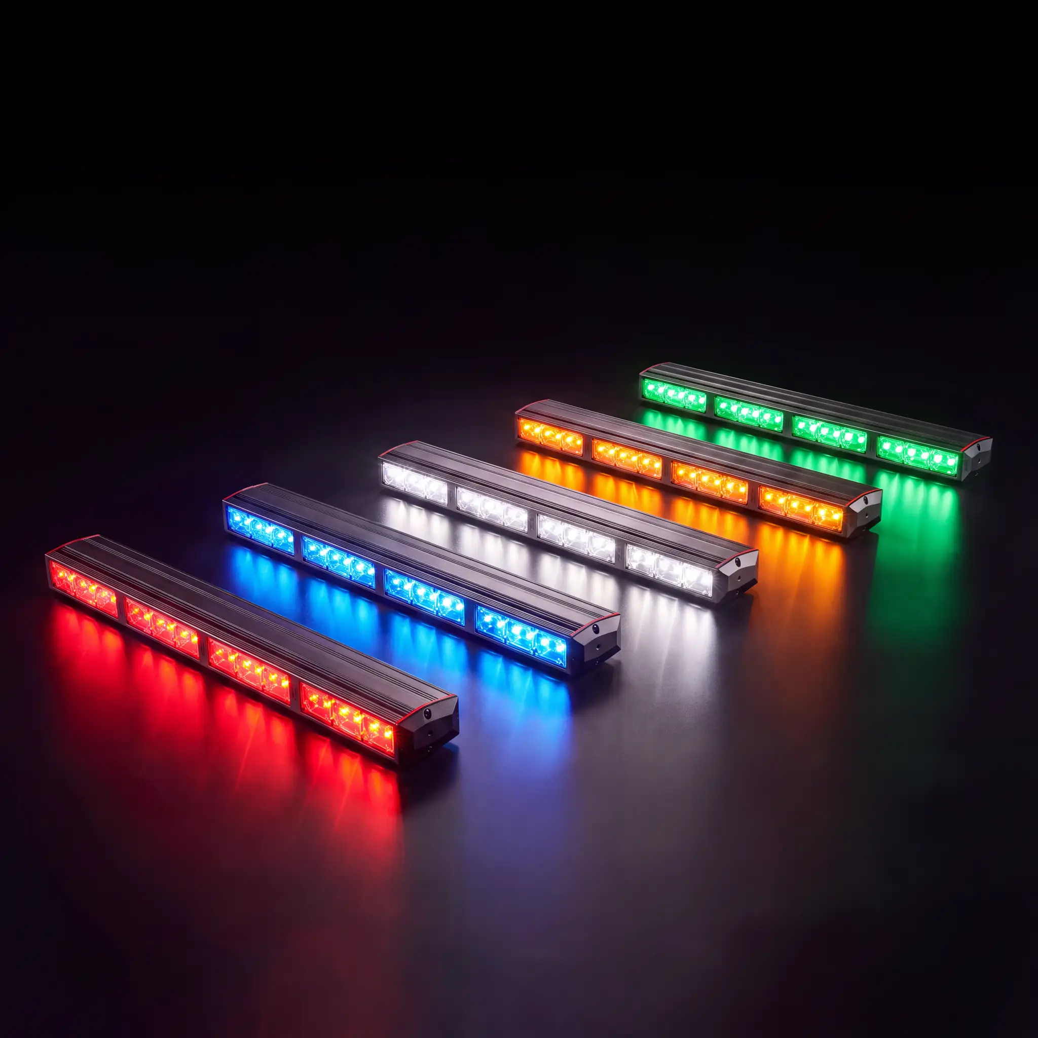 Fusion 400 — lit, all five colors