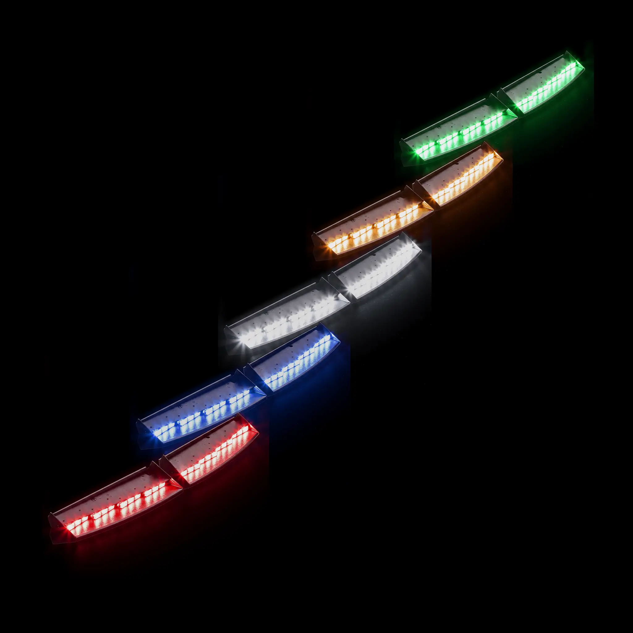 Fusion Interior — lit, all five colors