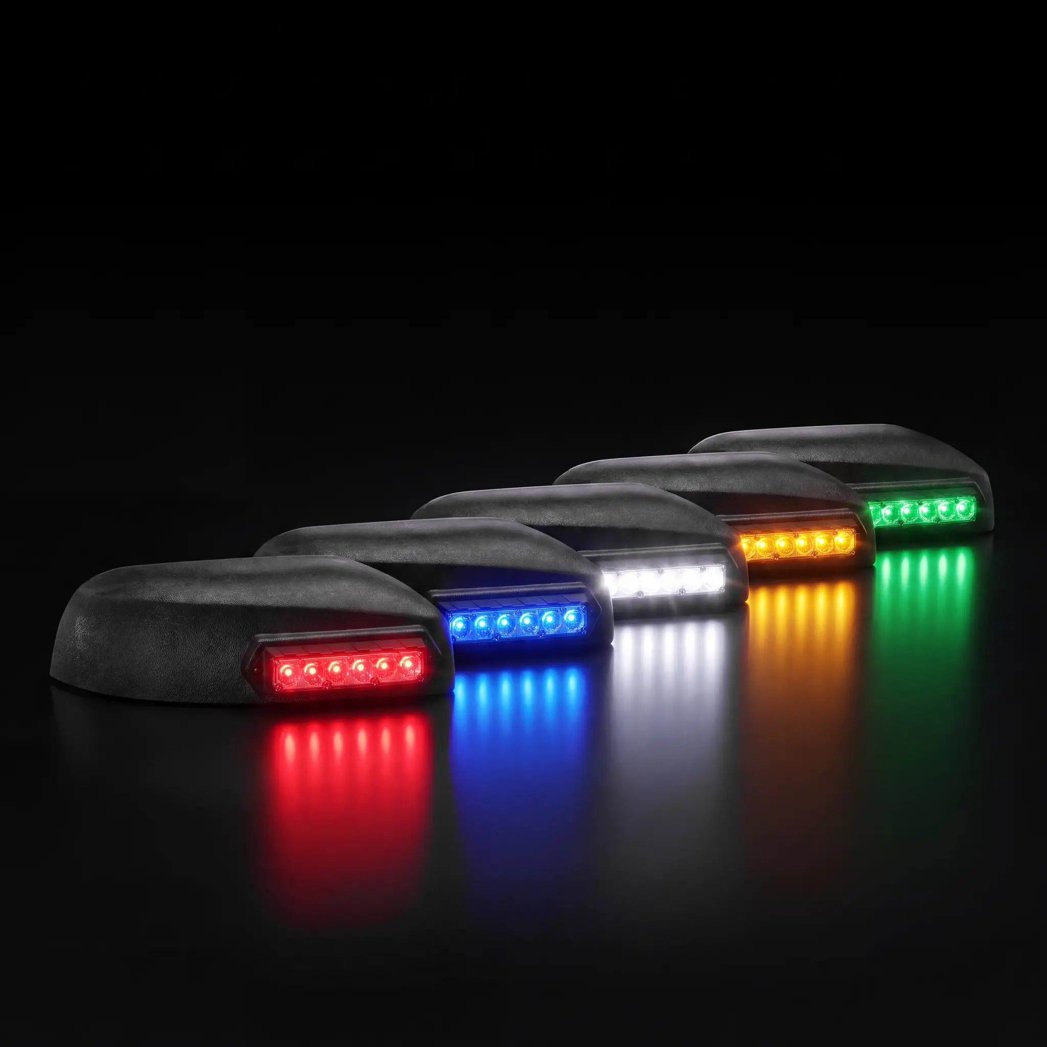 Fusion Mirror Mount — lit, all five colors