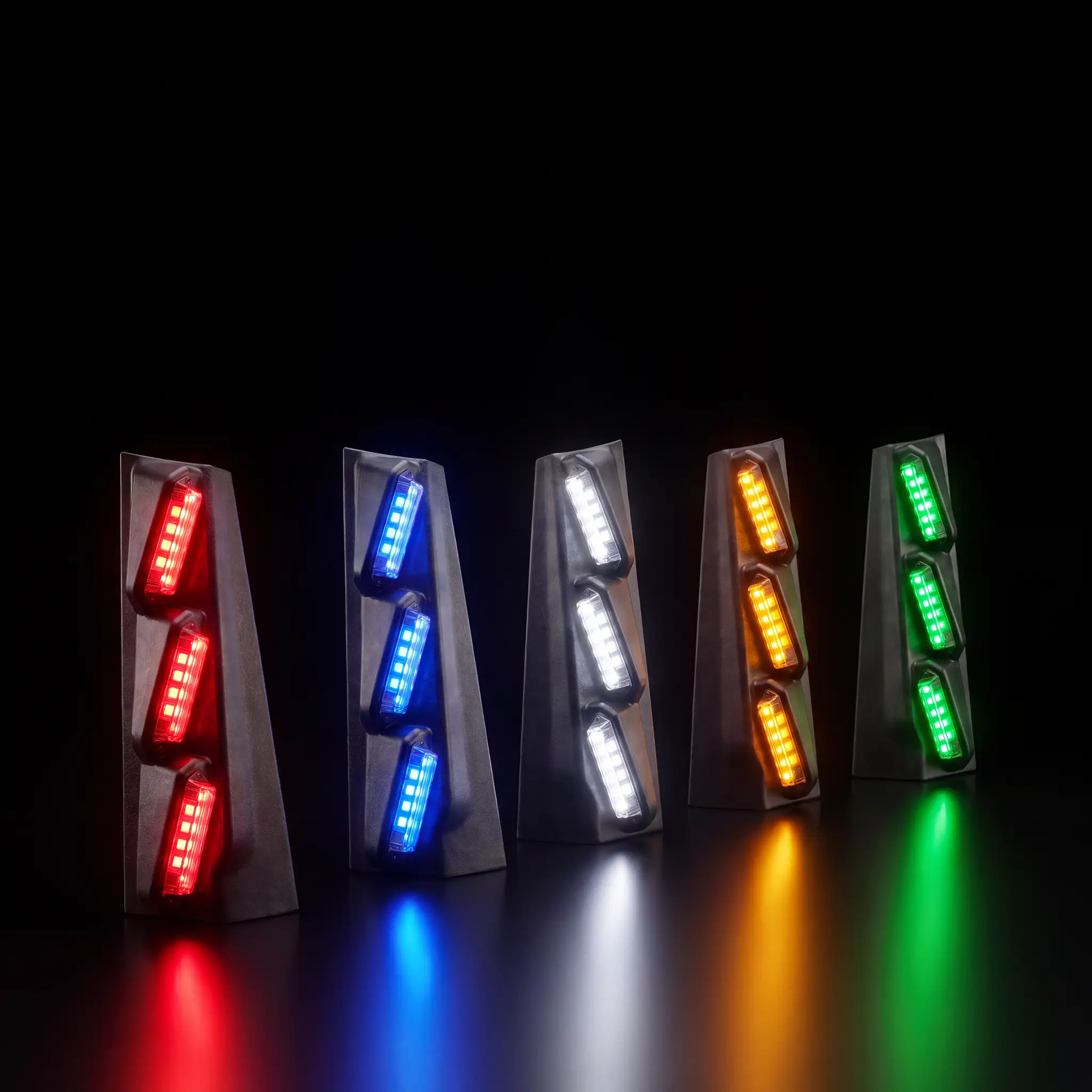 Fusion Pillar — lit, all five colors