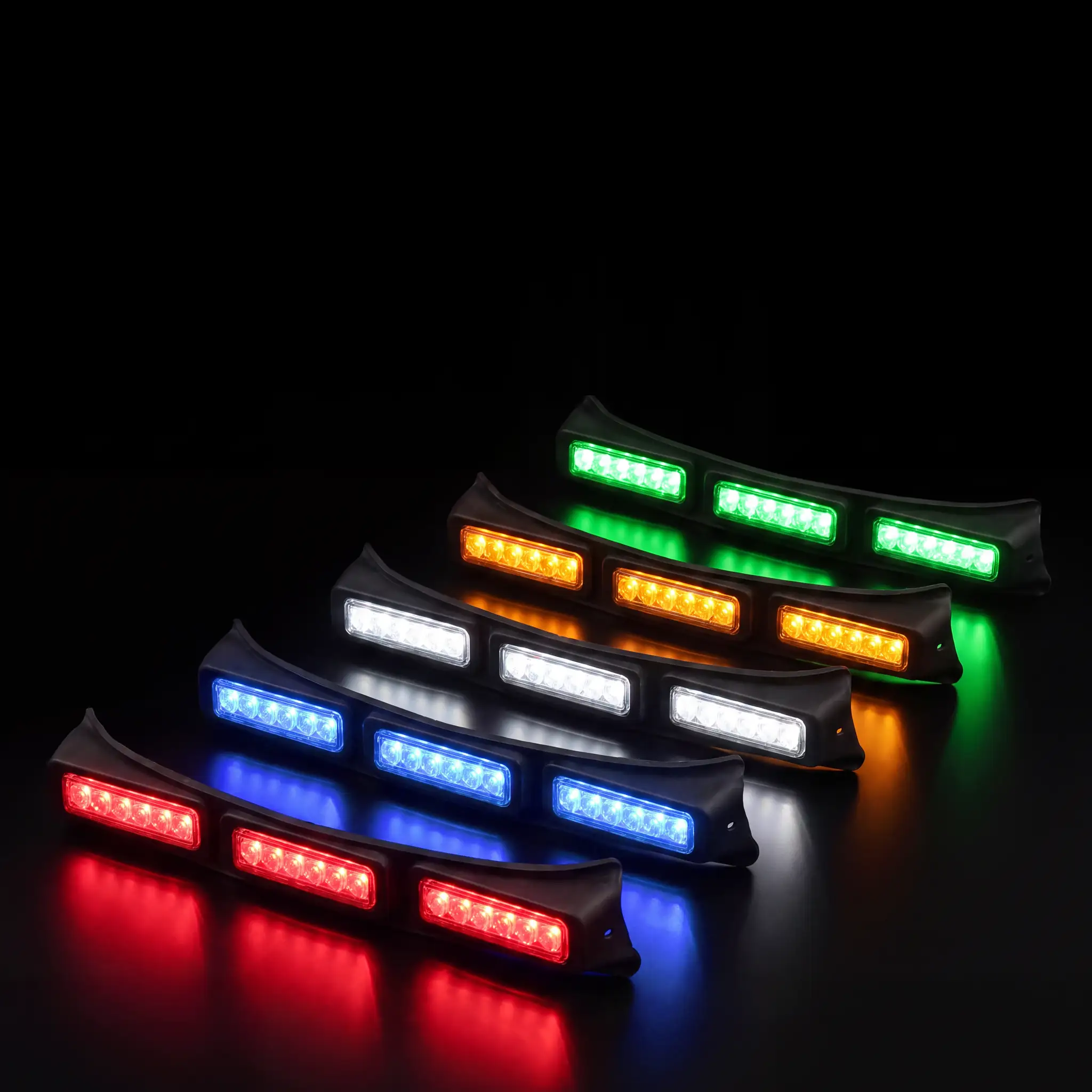 Fusion Spoiler — lit, all five colors