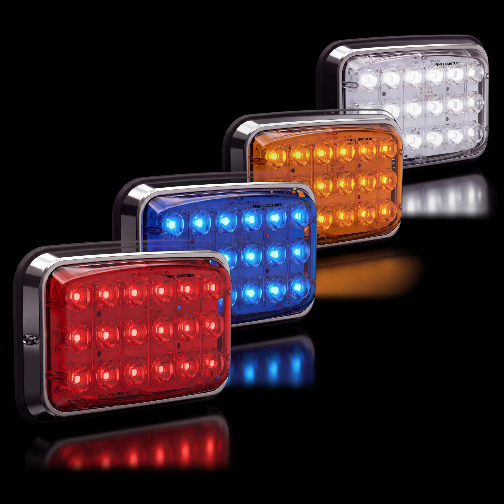Spot Lux 6x4 — lit, all five colors