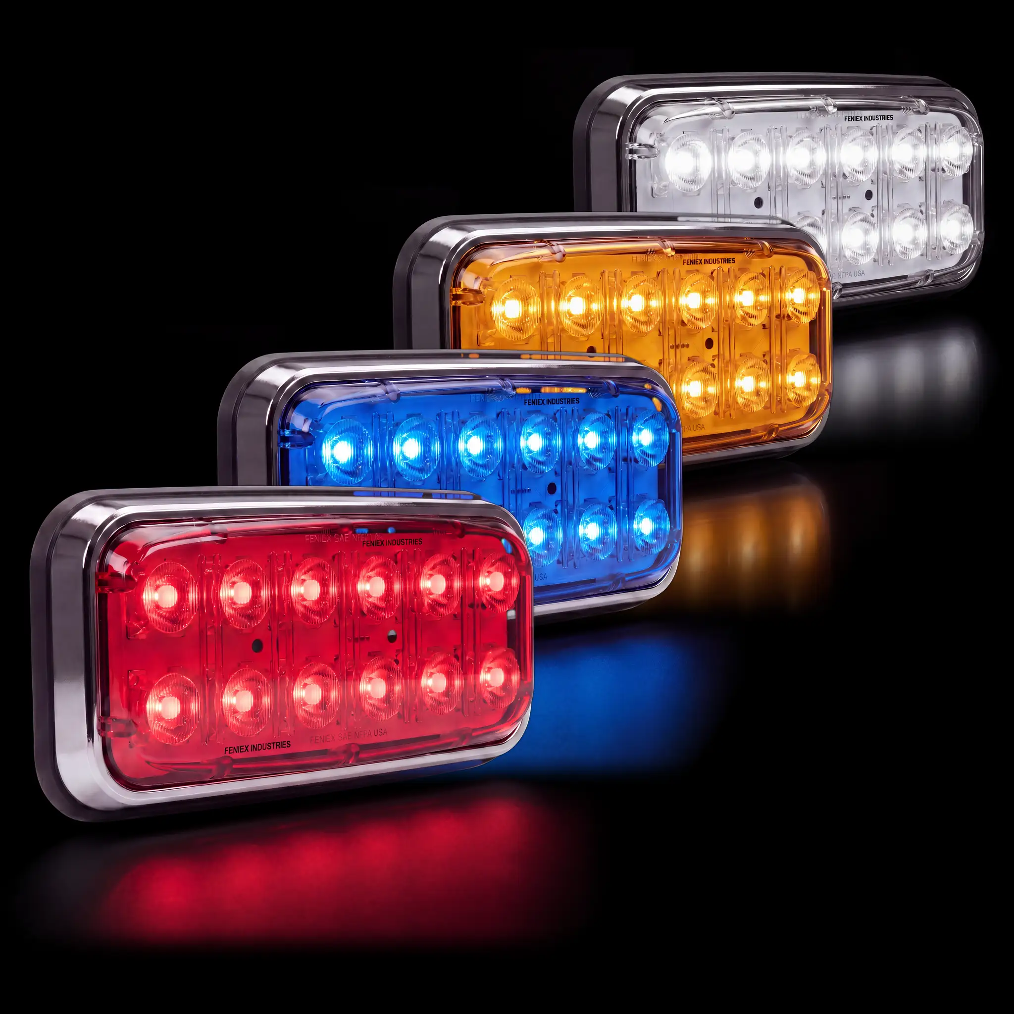 Spot Lux 7x3 — lit, all five colors