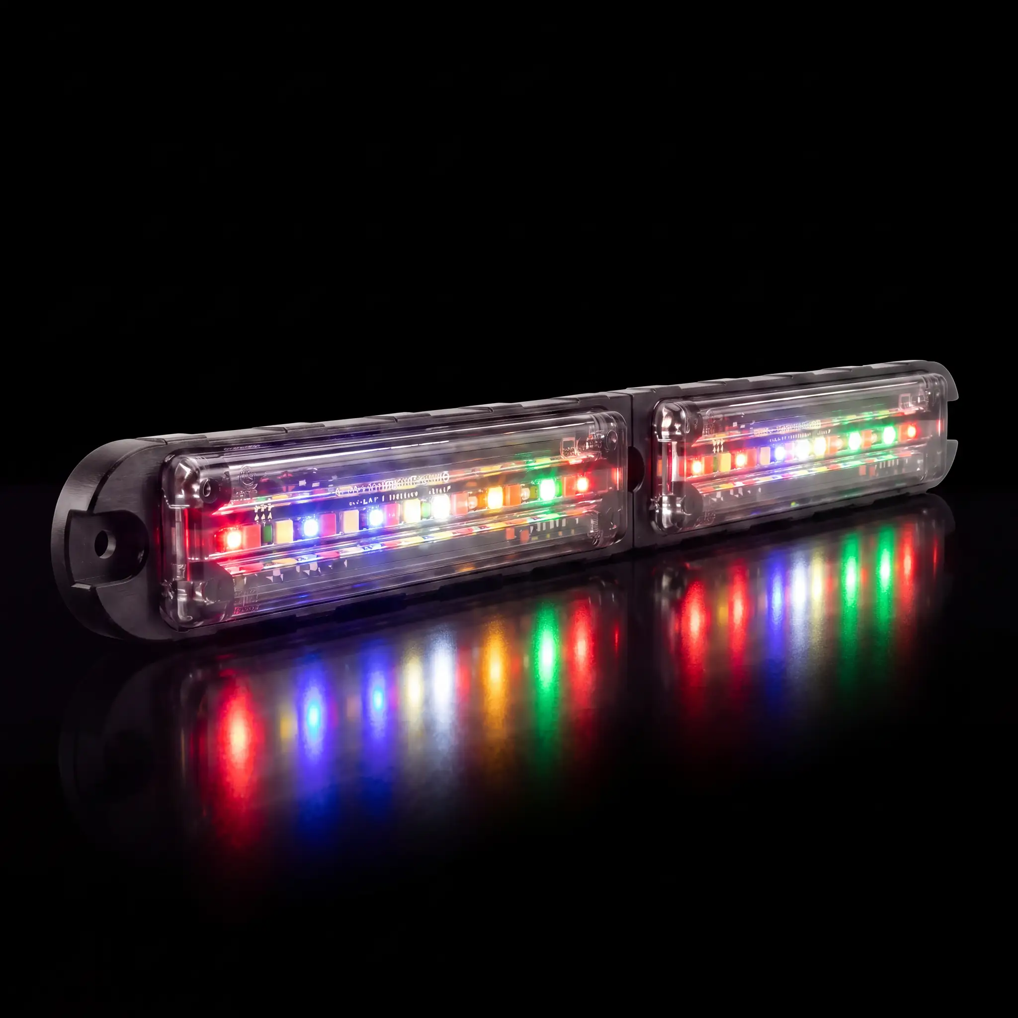 Q Flat-Wide Surface Mount — lit, all five colors