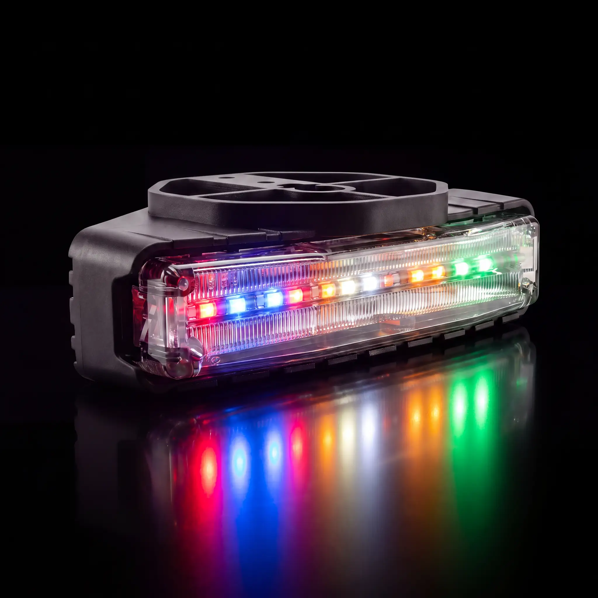 Q Under Mirror — lit, all five colors