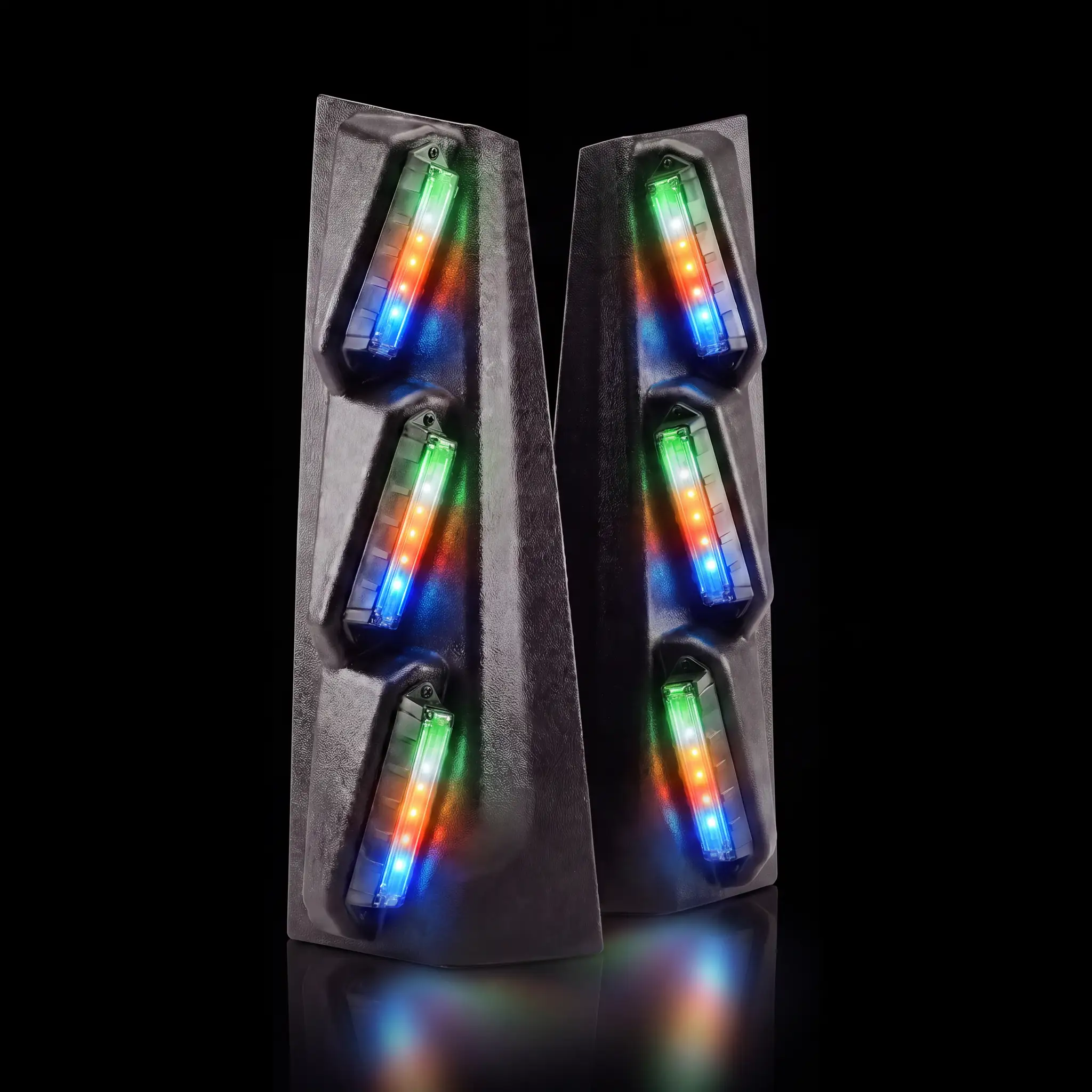 Quantum Pillar — lit, all five colors