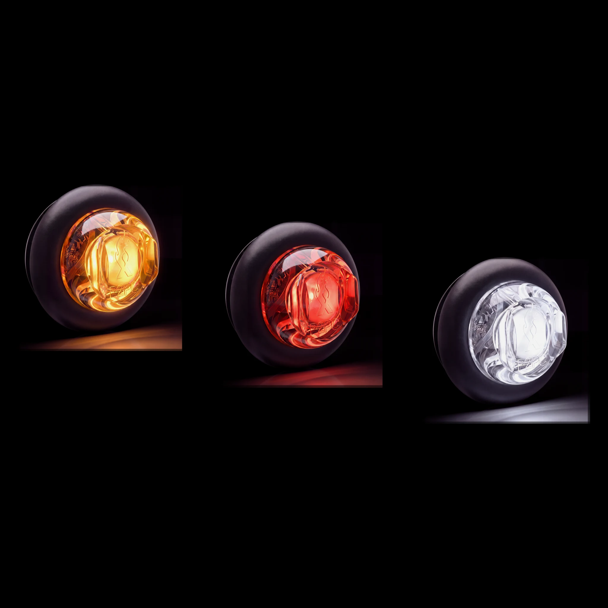 1&Prime; Round Marker — lit, all five colors