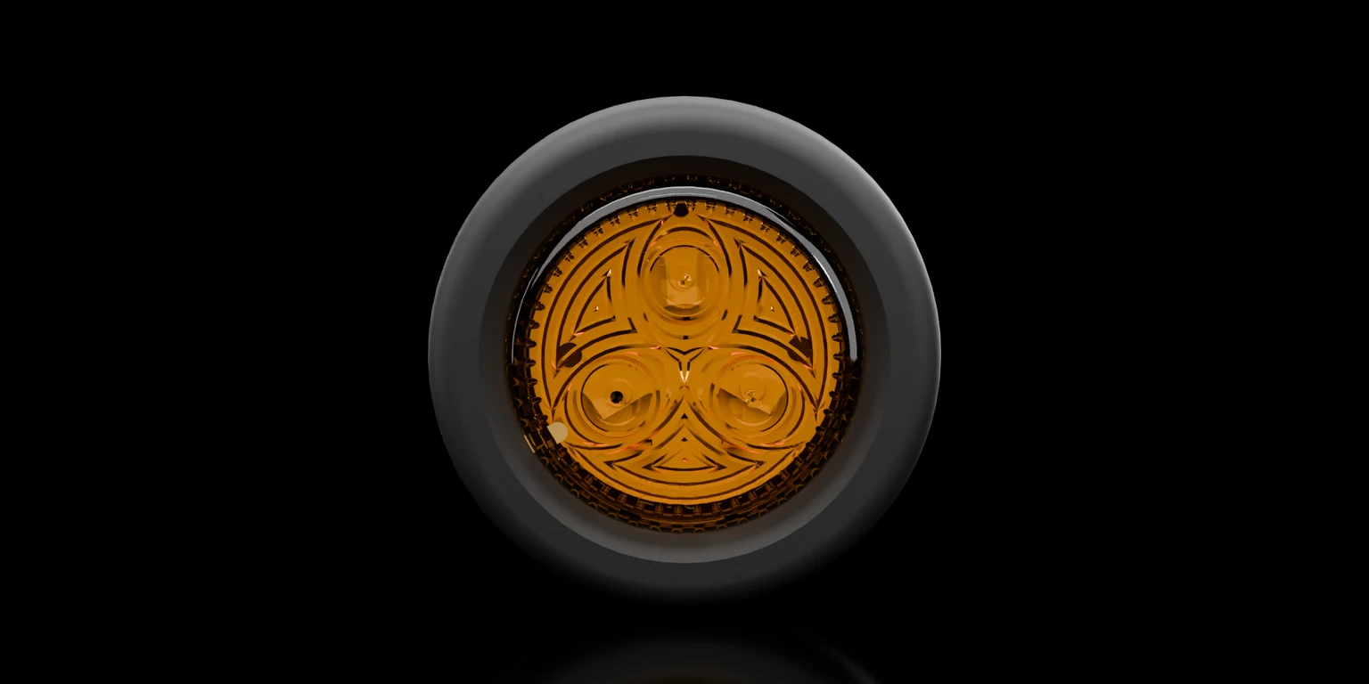 2&Prime; Round Marker, 360 degree view