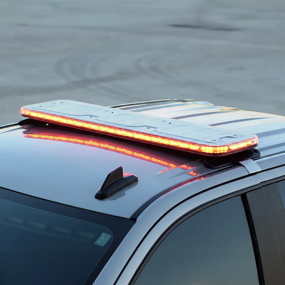 Quantum 49 light bar lit on a police vehicle roof