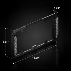 Fusion License Plate Mount — dimensions