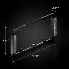 Q License Plate Mount — dimensions